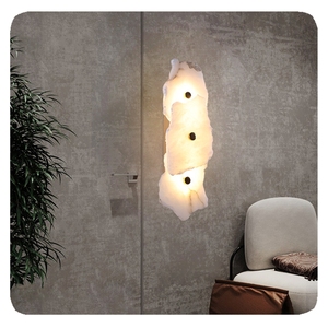 Đèn đá cẩm thạch vàng sáng tạo hiện đại mới cho phòng khách biệt thự đèn tường khách sạn - Product Image 5