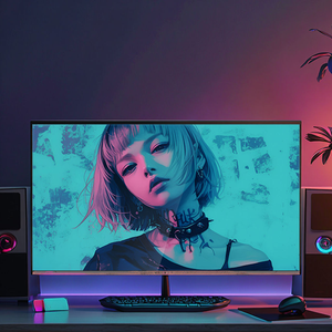 Frameless <b>32</b> <b>Inch</b> 100Hz 1K 1920x1080 IPS/VA <b>LED</b> <b>Panel</b> 1ms Response 99% SRGB for RGB Backlit Gaming Monitor Lifting Rotating Base - Product Image 1