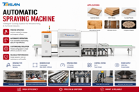 Machine de pulvérisation automatique de peinture UV/PU/aqueuse avec moteur de 15 kW pour meubles, armoires, panneaux de bois, portes - Marque Taisan
