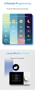 Termostato intelligente da installare da te bianco 7 giorni <span class=keywords><strong>HomeKit</strong></span> programmabile 24VAC - Product Image 5