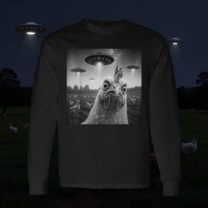 Camiseta de manga larga con diseño de gallo y OVNI - Product Image 3