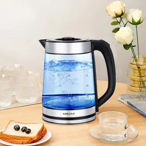 SOKANY Home Appliances Transparent Glass 2.2L Portable Glass Kettle Temperature Control Electric Tea Water Boiler With Keep Warm