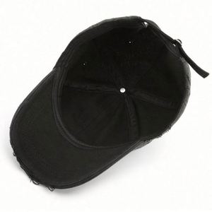 Casquette de baseball unisexe vintage délavée et déchirée, imprimée en sérigraphie, écologique, pour toutes les saisons - Product Image 4