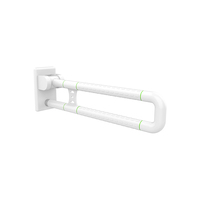 Barre d'appui murale pliable en ABS et acier inoxydable antidérapante pour la sécurité des personnes âgées dans la salle de bain