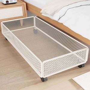 Large Capacity Multifunctional Metal Wheel Arrangement Bed Clothes Storage <b>Box</b> Bed Storage Wheel Rack Multifunctional <b>Bedding</b> - Product Image 1