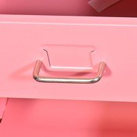 Glosen — meuble à dossiers courts, classeur personnel en acier, en forme de baleine, rose, mini meuble multicolore, à 3 tiroirs, sous le bureau, Mobile