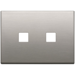 Flat Brushed Nickel <b>Wall</b> <b>Plate</b> 3Mx2 12.5x9.5cm 1.4mm Thickness - Product Image 1