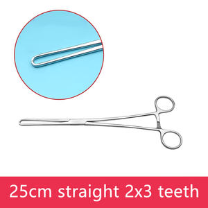 Pinzas cervicales de acero inoxidable médico, instrumento quirúrgico ginecológico, pinzas retractoras cervicales rectas/curvas - Product Image 2