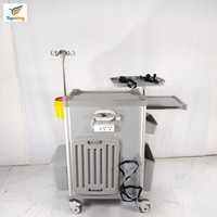 Carrito de Emergencia Médico para Hospital, de Plástico, Ligero, Resistente, Multicolor, con 5 Cajones, Carrito de Enfermería, Soporte para Suero, Desfibrilador