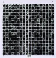 Batu Mosaik Kristal, Daun Emas Abu-abu Biru untuk Dinding Interior Kolam Renang, Kamar Mandi, Toilet, Dekorasi Keramik