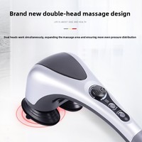 Bâton de massage électrique à double tête, appareil de massage des mains simulé, vitesse variable en continu, vibration haute fréquence, portable pour le corps