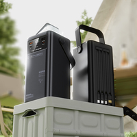 Batterie externe de grande capacité pour l'extérieur, 80000 mAh, avec 4 câbles intégrés, chargeur portable 20W/22.5W, lumière LED, batterie externe