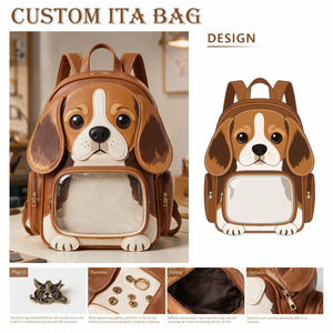 Custom Printing Pu Leather Designer Clear Window Ita Bag Animals Shape <strong>Backpack</strong> with Insert - Product Image 3