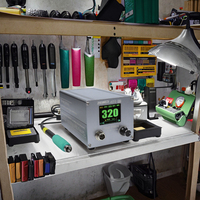 Station de retravail portable XUFENGWANG C470, table de soudage numérique 220V/50Hz pour la soudure de cartes BGA SMD avec pointe d'aiguille