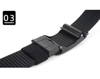 Vente chaude nouveau tissu de toile décontracté de ceinture tactique en Nylon automatique avec alliage pour la conception sans dents à boucle