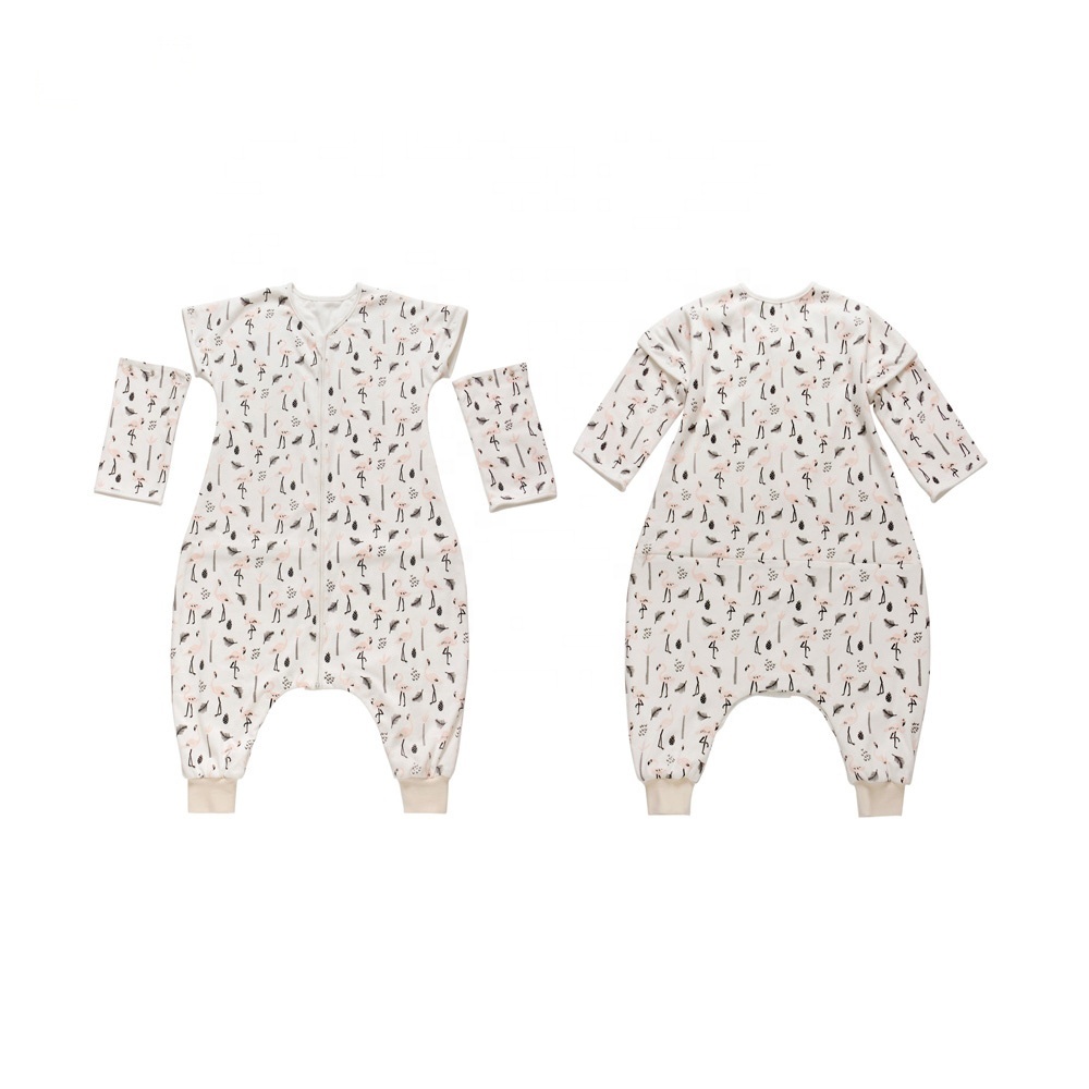 Заводская изготовленная на заказ сумка из 100% органического хлопка с милым рисунком для ношения в стиле унисекс с двумя ногами съемные рукава Детская сумка для сна