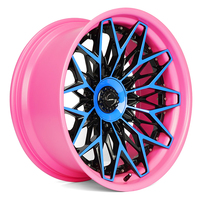 Jantes en alliage d'aluminium rose-bleu LSGZL 16-24 pouces, jantes de voiture tout-terrain 18 19 20 21 22 23 24 pouces 5x112 5x120 5x130