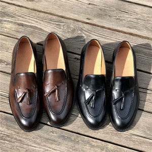 Scarpe eleganti Casual da uomo di nuova generazione con chiusura Slip-On a punta di pelle per abbigliamento da lavoro per la stagione autunnale - Product Image 2