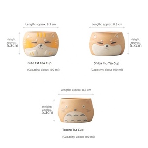 <span class=keywords><strong>Tasse</strong></span> à thé en céramique BAMBUS, style dessin animé mignon, peinte à la main, résistante aux hautes températures, motif chat, petite <span class=keywords><strong>tasse</strong></span> à thé pour les fêtes - Product Image 3