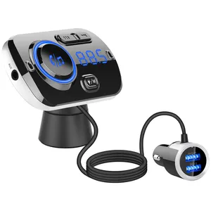 HG Bluetooth 5.0 FM Radio 3.1A USB Car Charger Handsfree Car Kit Wireless bluetooth Audio FM Transmitter