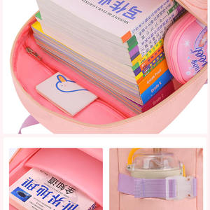 Mochila Escolar Impermeable Oxford Rosa Linda de Gran Capacidad Personalizada, Mochila de Moda para Niñas Estudiantes de Primaria - Product Image 5