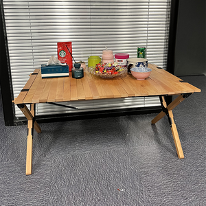 Table portable en <span class=keywords><strong>bois</strong></span> <span class=keywords><strong>de</strong></span> hêtre pour camping, jardin et pique-nique – Offre spéciale - Product Image 5