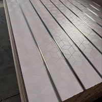 Panneau MDF rainuré 4x8 15mm/18mm pour présentoirs de vente au détail / Panneau MDF à fentes pour présentoirs