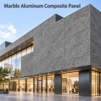 Panneau composite en aluminium revêtu de PE, aspect marbre beige, 3 mm 4 mm, pour panneaux muraux de salle d'exposition
