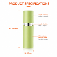 Flacon de lotion de luxe 30ml 50ml, extérieur PMMA, intérieur PP, pompe en aluminium, bouchon acrylique, logo personnalisé, étiquette privée, flacon cosmétique vide