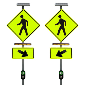 Nuevas señales <span class=keywords><strong>de</strong></span> seguridad para peatones, <span class=keywords><strong>señal</strong></span> <span class=keywords><strong>de</strong></span> advertencia LED, señales <span class=keywords><strong>de</strong></span> luz <span class=keywords><strong>de</strong></span> borde intermitente <span class=keywords><strong>de</strong></span> tráfico solar - Product Image 2