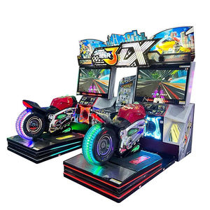 Console de jeu vidéo de course interactive 3D, style arcade rétro classique, à monnayeur, avec fonctionnalités sportives complètes et de conduite ultra-émotive - Product Image 5