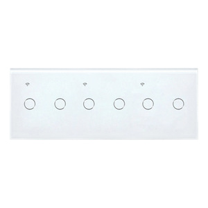 Smart Home Zigbee <b>Switch</b> Panel 6 Gang Wireless Remote <b>Control</b> Tuya App Alexa Voice British Standard White Glass - Product Image 1