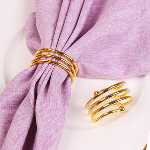 แหวนรัดผ้าเช็ดปากรูปกระต่ายสไตล์อเมริกันชุบทองเหลืองสำหรับงานแต่งงาน ขายส่งตามสั่ง มีสินค้าในสต็อก สำหรับร้านอาหาร - Product Image 4