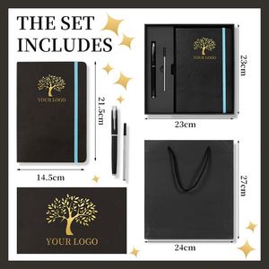 Ensemble de carnets de notes de bureau noirs haut de gamme pour cadeaux d'entreprise, inclus dans un emballage de luxe - Product Image 3