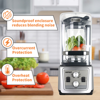 Gemat 6 Liter Grote Capaciteit Commerciële Blender Heavy Duty Liquidificador met Geluidsdempende Professionele Smoothie Blender Machine
