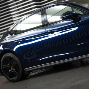 Wrapmaster 1.52*17m PET Bleu Nuit Métallique Fantôme Vinyle Wrap TPU Body Wrap Anti-Rayures Changement de Couleur pour Films de Voiture - Product Image 6