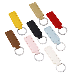 2024 llavero personalizado reutilizable accesorios para llaves de <span class=keywords><strong>coche</strong></span> multifuncional cuero PU llavero en blanco - Product Image 6