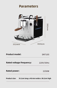 <span class=keywords><strong>Cafetera</strong></span> eléctrica semiautomática <span class=keywords><strong>Express</strong></span> 2025 50Hz estándar 199 mango de madera maciza máquina de café expreso <span class=keywords><strong>15</strong></span> <span class=keywords><strong>bares</strong></span> Hotel al aire libre - Product Image 6