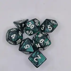 Marbled Dice Polyhedral Acrylic DND RPG Dice Board Or Card Games Dungeons And Dragons Plastic Dice Set
