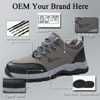 Chaussures de sécurité à bout en acier pour hommes femmes chaussures de travail respirantes semelle en caoutchouc durable chaussures de construction industrielles confortables et antidérapantes