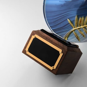 Placa <span class=keywords><strong>de</strong></span> Cristal Circular Personalizada con Impresión UV a Todo Color, Trofeo <span class=keywords><strong>de</strong></span> Premio con Base <span class=keywords><strong>de</strong></span> Madera y Baño <span class=keywords><strong>de</strong></span> <span class=keywords><strong>Oro</strong></span>, Marca DIAOCAI, Modelo D72, para TV y Cine - Product Image 3