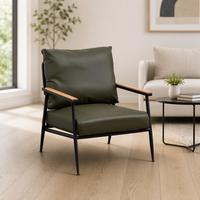 Chaise de salon moderne de haute qualité avec coussin en cuir, mobilier d'intérieur pour appartement