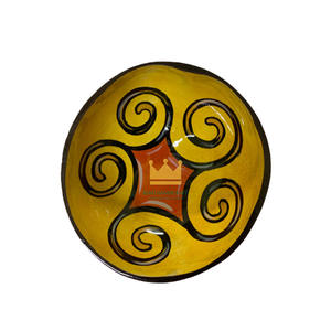 Bol à salade en bois naturel classique écologique en coquille de noix de coco laquée fait main, vente chaude, prix bas, en provenance du Vietnam - Product Image 3