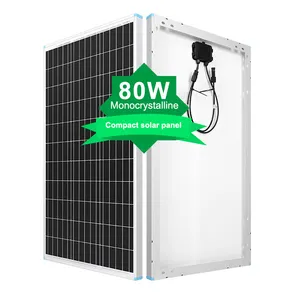 맞춤형 surya 패널 모노 100 와트 120W 80W 태양 전지 패널 12V 24V 저렴한 비용 모노 결정 태양 전지 패널 밴 자동차