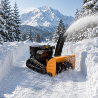 Essentiel pour l'hiver : Souffleuse à neige télécommandée à chenilles, à essence, pour usage commercial extérieur