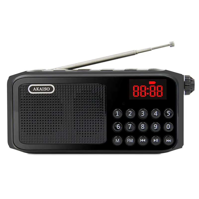2021ポータブルUSBTFカードFM AMラジオ (スピーカーとMP3付き)