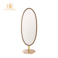 Miroir mural rond en acier inoxydable fait main, design italien moderne Art Déco, épaisseur 5,0 mm, finition dorée décorative