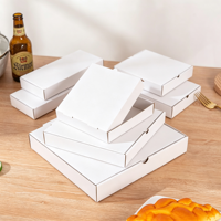 Boîte à pizza personnalisée en papier kraft avec logo imprimé, finition mate, matériaux recyclés écologiques, emballage à emporter