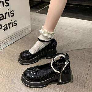 Primavera/Verano Tacones altos con faldas Tacones altos Hebillas de perlas Mary Jane Zapatos de mujer de negocios Banquete Zapatos casuales para mujer - Product Image 4