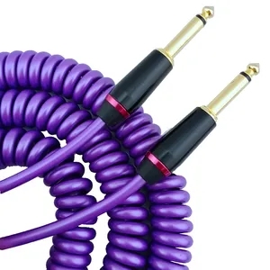 Kabel Instrumen Musik JACK MONO 3M 1/4 Inci, Kawat Instrumen Musik Profesional Gitar Terbaru, Kabel Patch Sudut Kanan